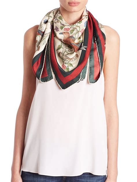 gucci foulard silk scarf.